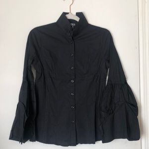 TOV black lantern bishop lantern sleeve romantic stretch gothic steampunk blouse